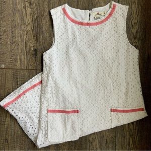 EUC Vineyard Vines Girls White Lace Shift Dress | Size 12